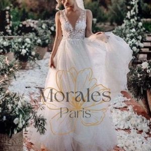 Robe de mariée bohème blanche