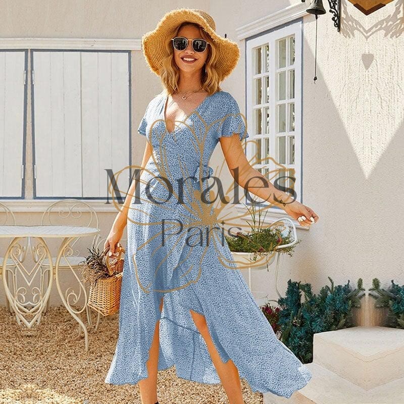 Robe Longue Bohème Pois – Image 3