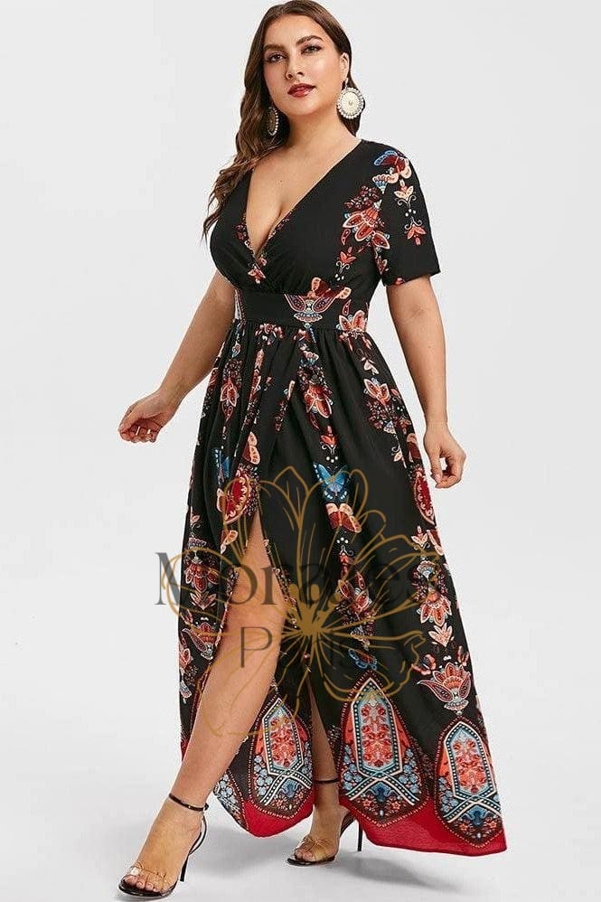 Robe Longue Bohème Chic Grande Taille – Image 2