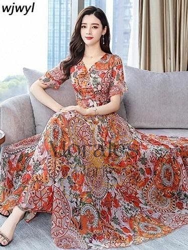 Robe Longue Fleurie Bohème – Image 7