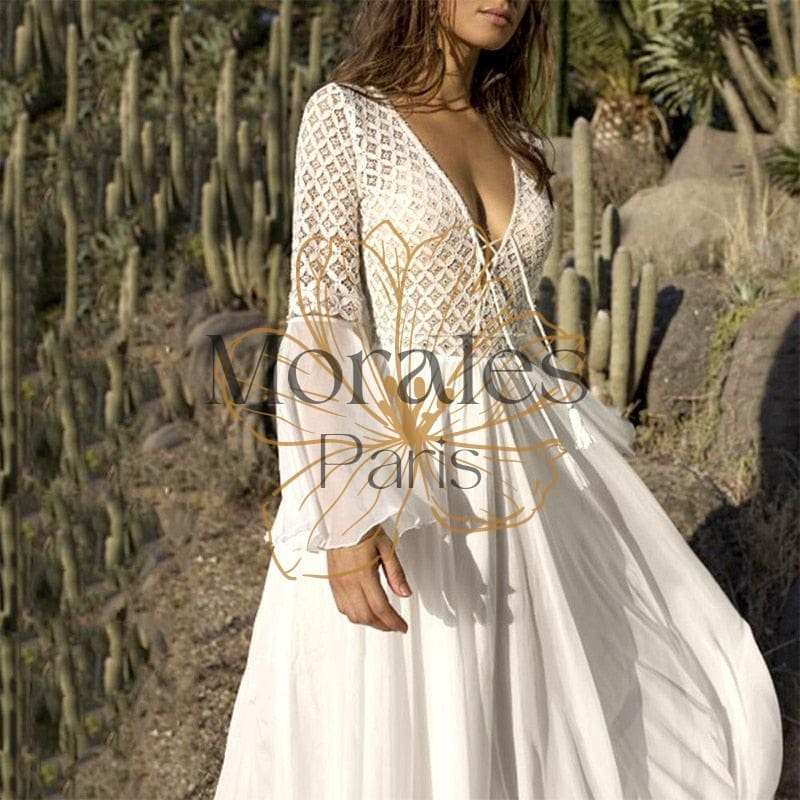 Robe blanche bohémienne – Image 4