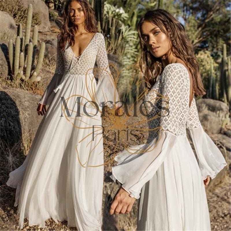 Robe blanche bohémienne – Image 5