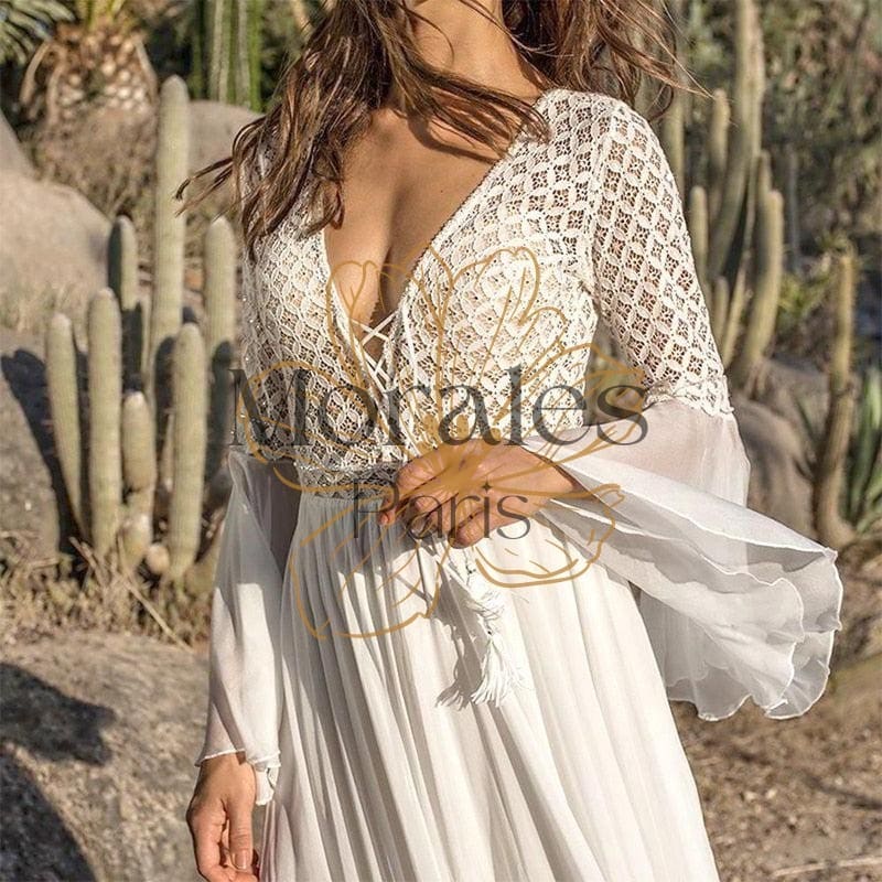 Robe blanche bohémienne – Image 7