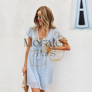 Robe bohème chic à noeud