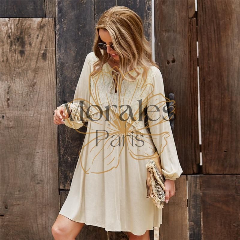 Robe bohème courte à volant – Image 6