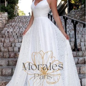 Robe longue blanche style mariage