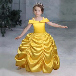 Robe Princesse Fille Jaune