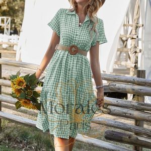 Robe Bohème à Carreaux – Augustine