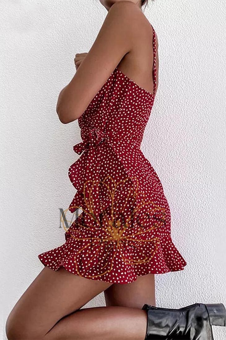 Robe Bohème Rouge à Nœud – Iris - Image 6