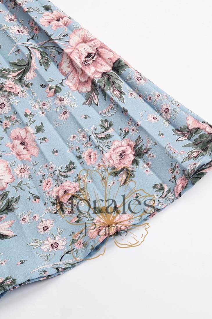 Robe Bohème Turquoise à Ceinture – Annabelle - Image 9