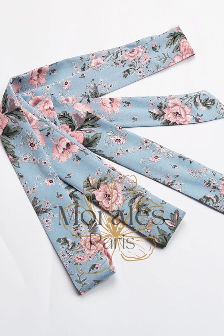 Robe Bohème Turquoise à Ceinture – Annabelle - Image 6