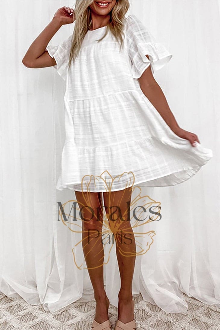 Robe Bohème Blanche Ample – Cassopée