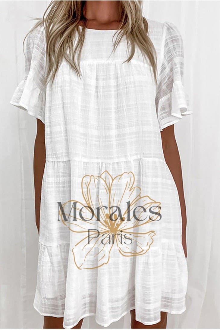 Robe Bohème Blanche Ample – Cassopée - Image 5