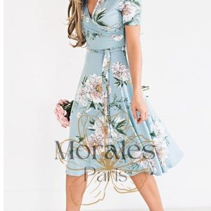 Robe Bohème Bleu Ciel – Lorette