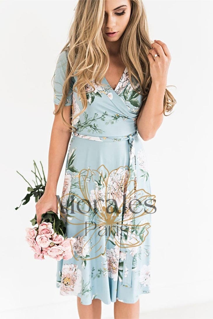 Robe Bohème Bleu Ciel – Lorette – Image 4