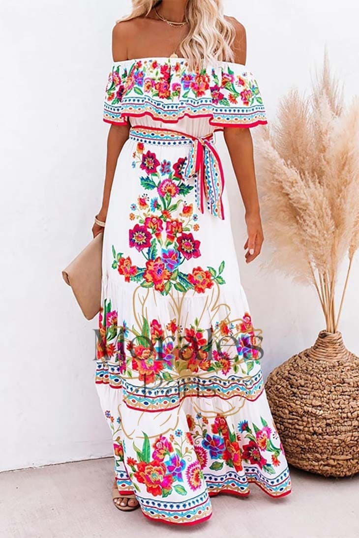 Robe Bohème à Col Bateau – Léa