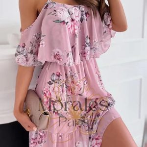 Robe Bohème Fleurie Courte – Baie
