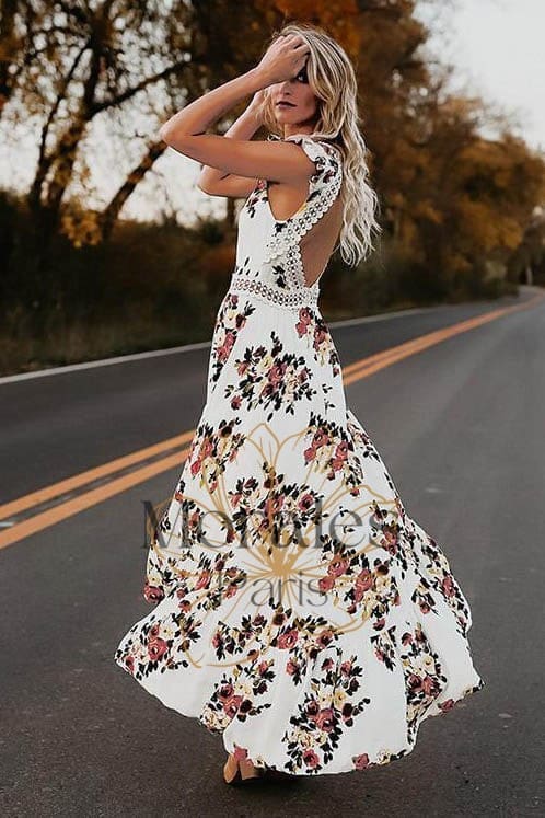 Robe Bohème Fleurie Dos Nu – Hermance – Image 6