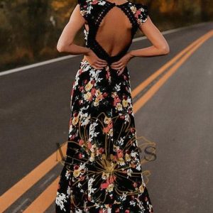 Robe Bohème Fleurie Dos Nu – Hermance