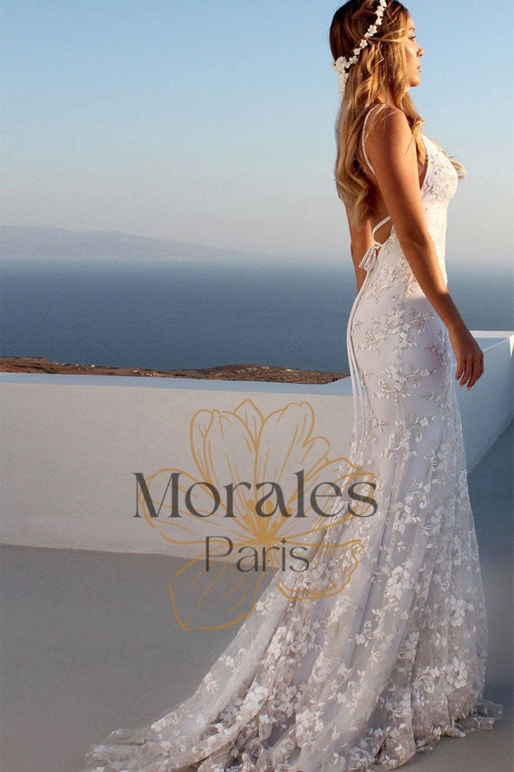 Robe Bohème de Mariage Fleurie – Charlotte