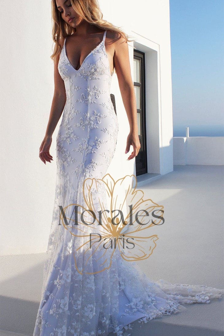 Robe Bohème de Mariage Fleurie – Charlotte - Image 5