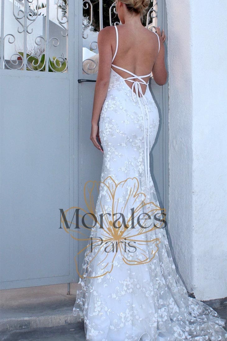 Robe Bohème de Mariage Fleurie – Charlotte - Image 6