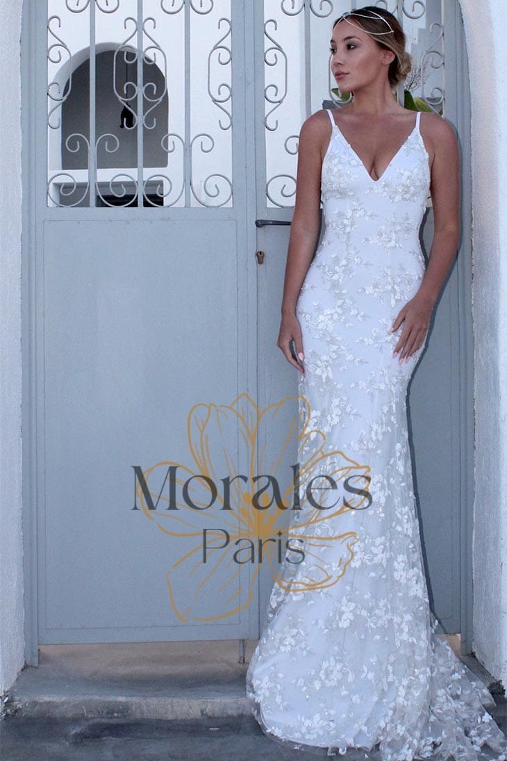 Robe Bohème de Mariage Fleurie – Charlotte - Image 7