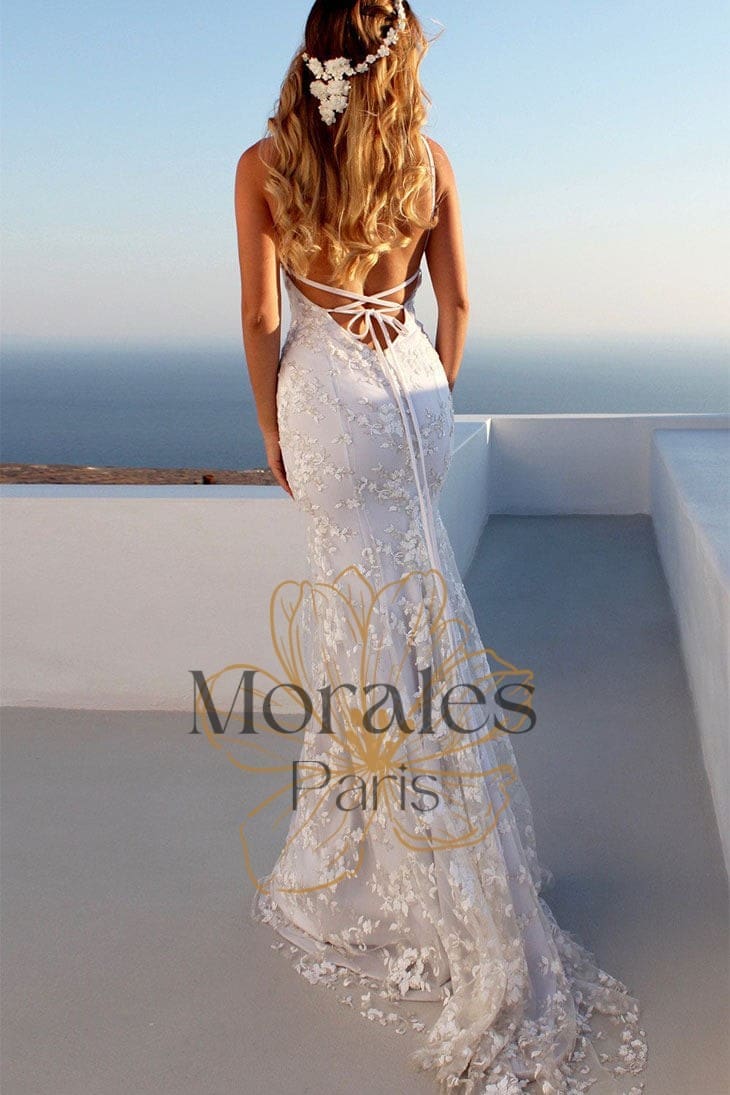 Robe Bohème de Mariage Fleurie – Charlotte - Image 8