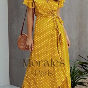 Robe Bohème Jaune Moutarde – Elvire
