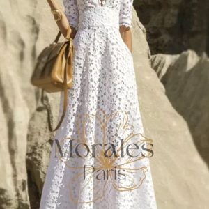 Robe Bohème Longue Dentelle Blanche – Octavia