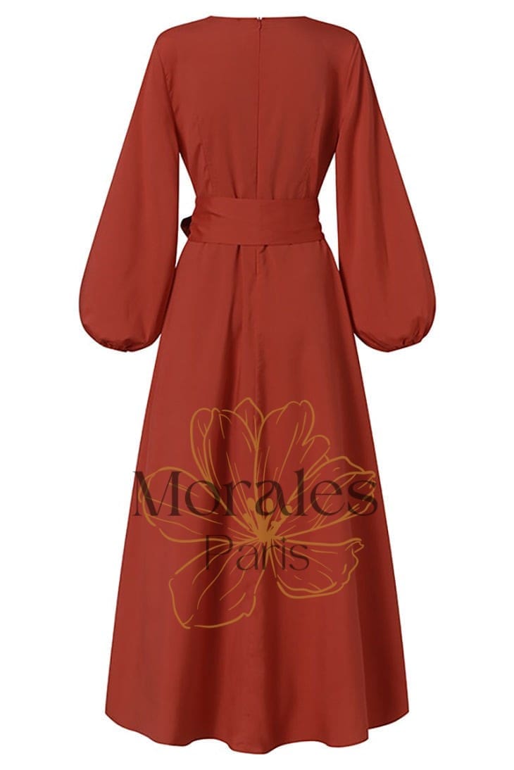 Robe Bohème Longue Vert Emeraude – Lucrèce - Image 7