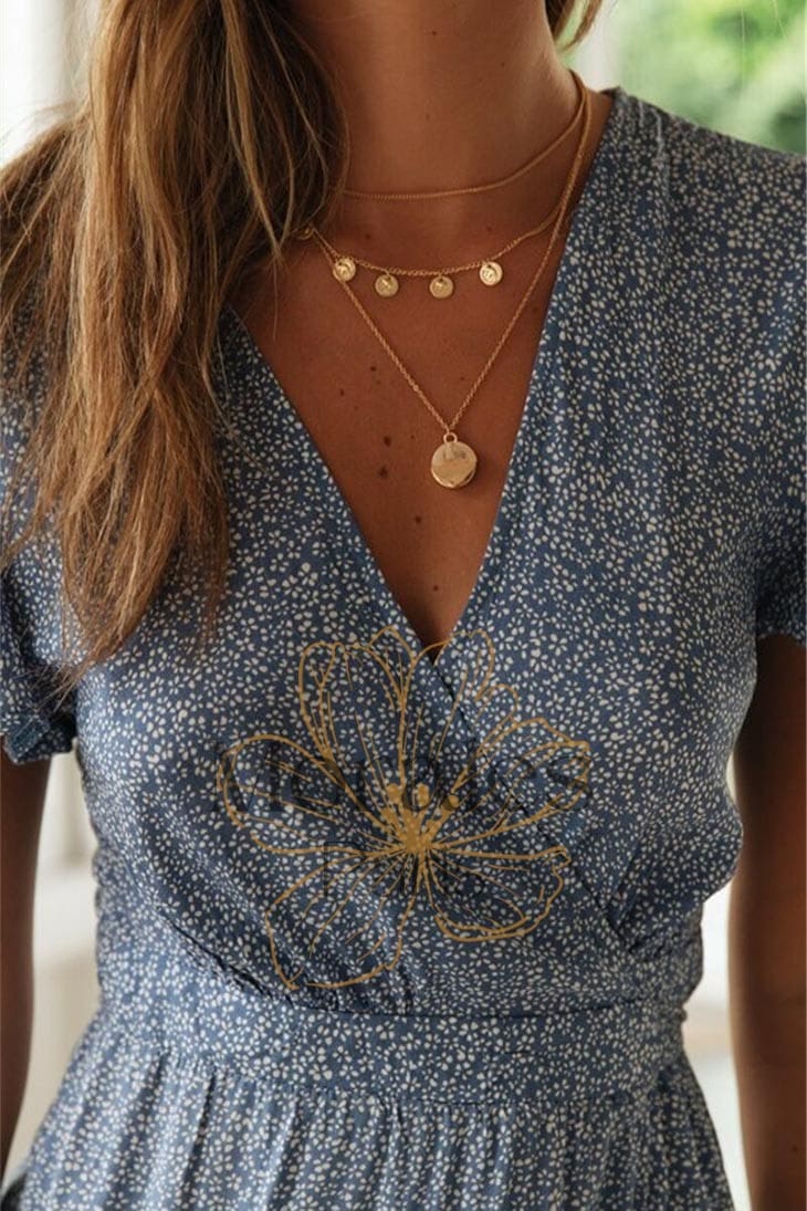 Robe Bohème à Manches Courtes – Iris - Image 8