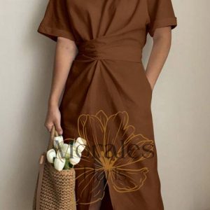 Robe Bohème Marron – Abby