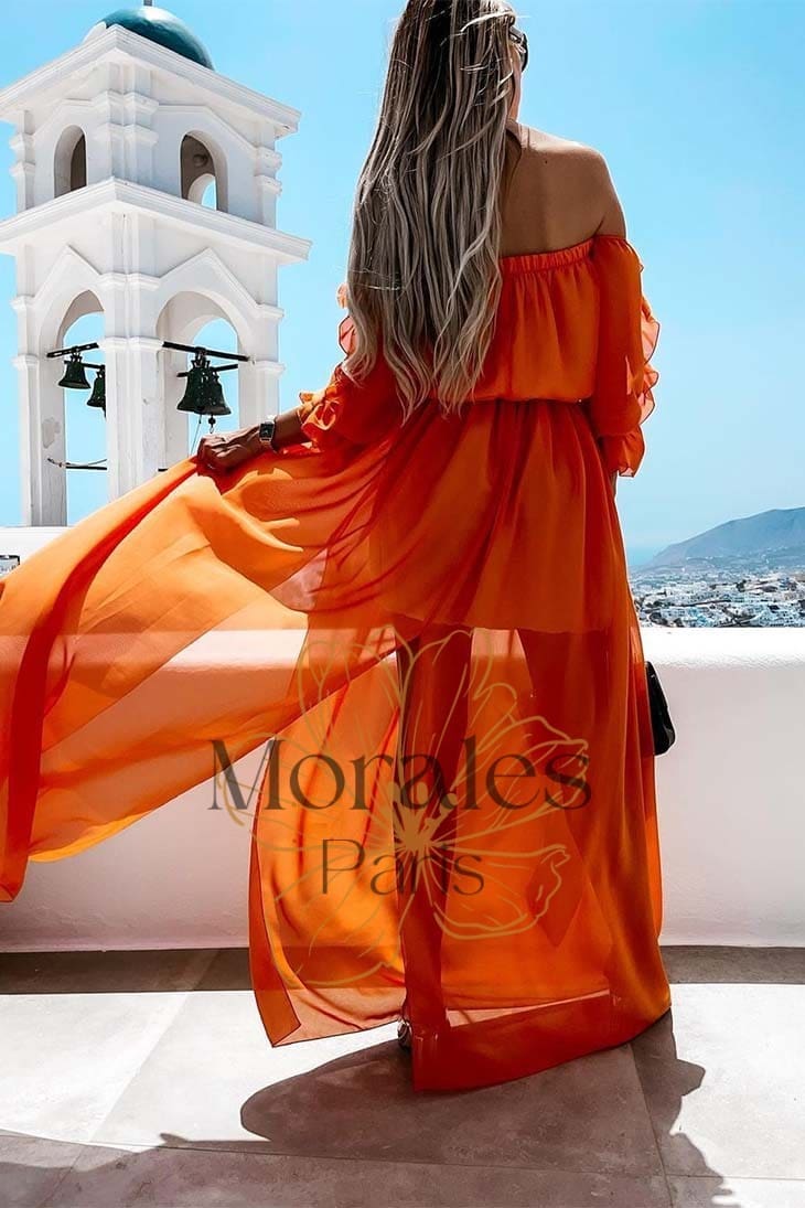 Robe Bohème Orange – Aurora – Image 5