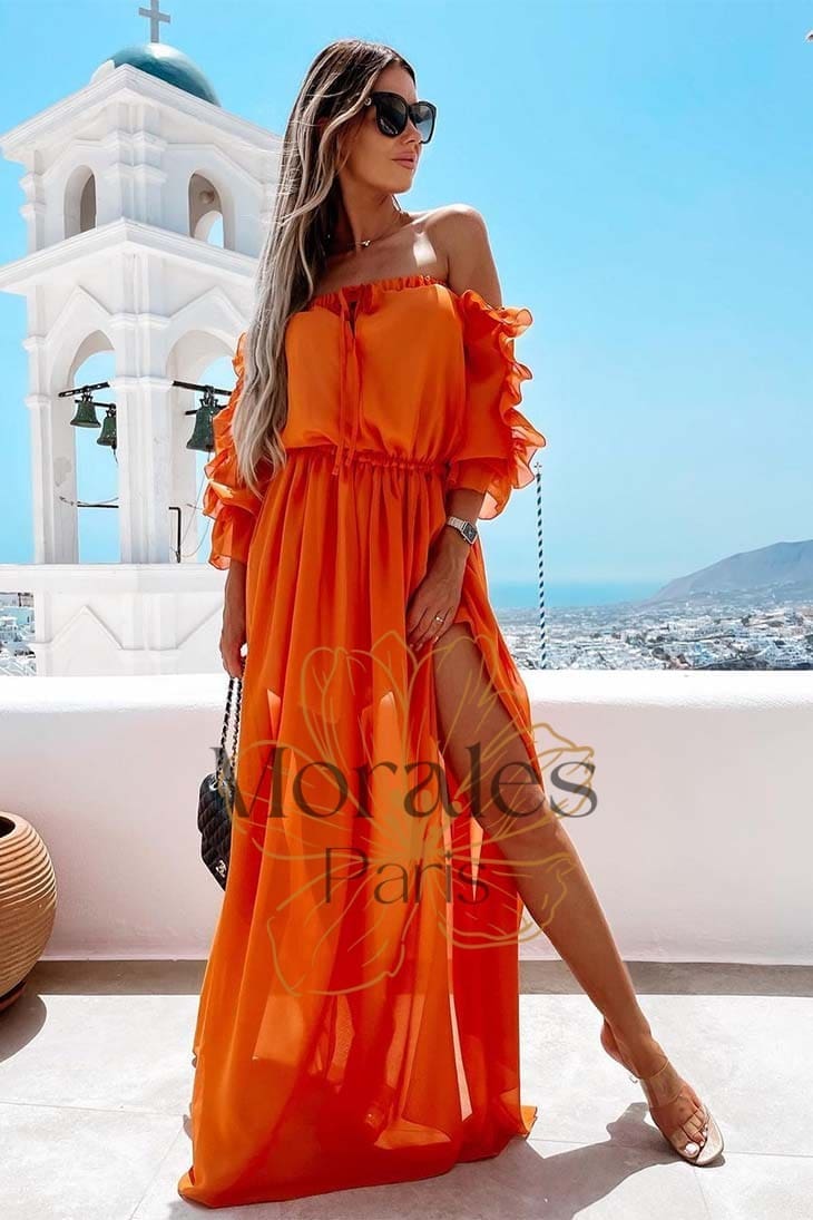 Robe Bohème Orange – Aurora