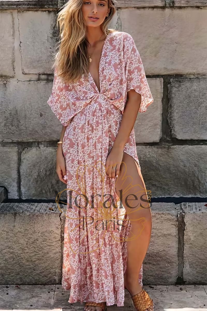 Robe Bohème Rose Pastel – Zoé - Image 2