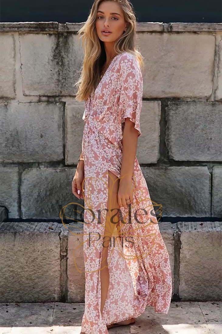 Robe Bohème Rose Pastel – Zoé - Image 3