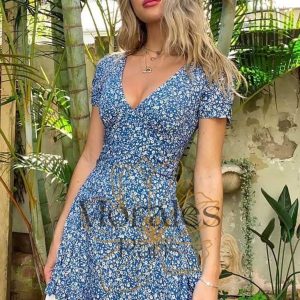 Robe Bohème Bleue Sexy – Ninon