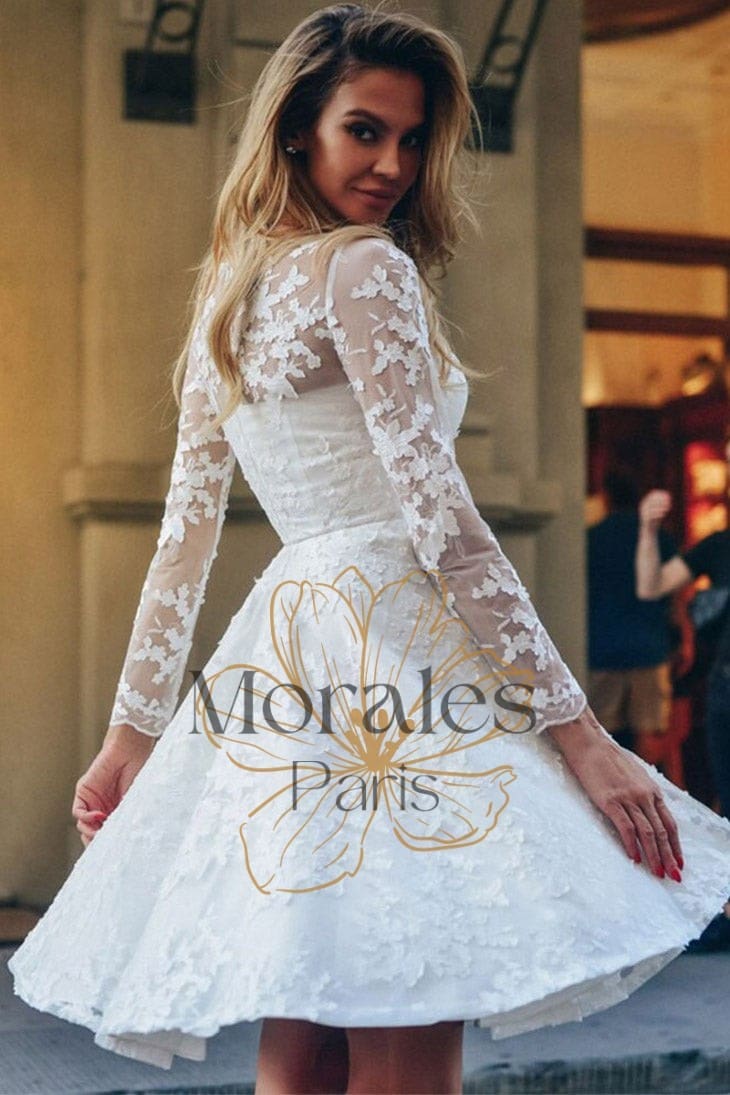 Robe de Mariée Courte Style Bohème – Victoire – Image 4