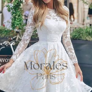 Robe de Mariée Courte Style Bohème – Victoire