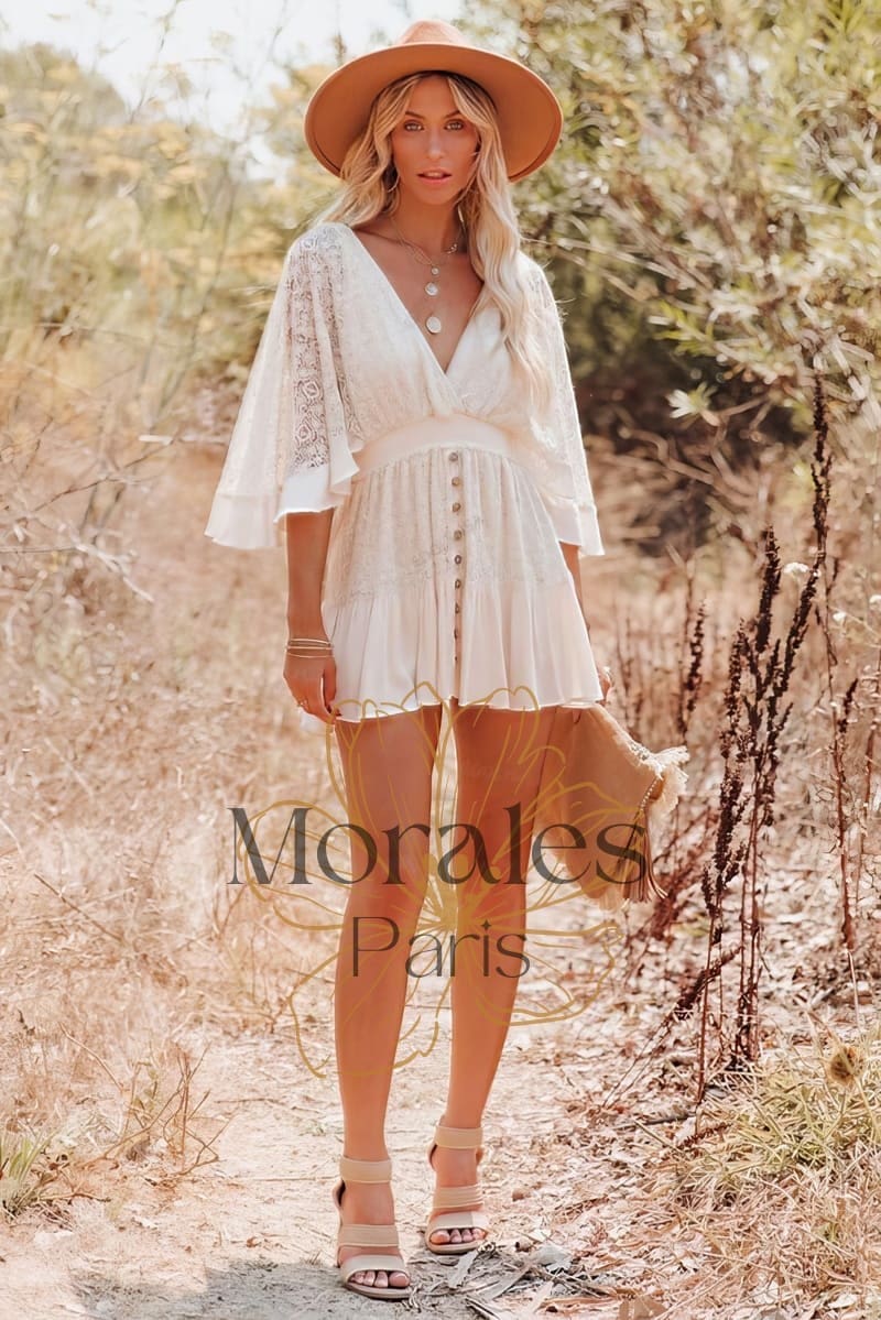 Robe d’Été Bohème Courte – Donatienne