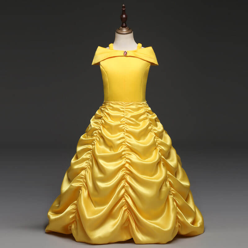 Robe Princesse Fille Jaune – Image 4