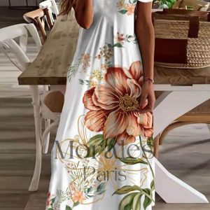 Robe Longue Bohème à Fleurs – Sélène