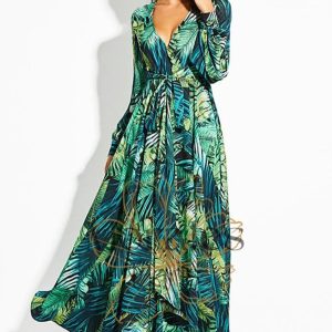 Robe Longue Bohème Exotique – Jade