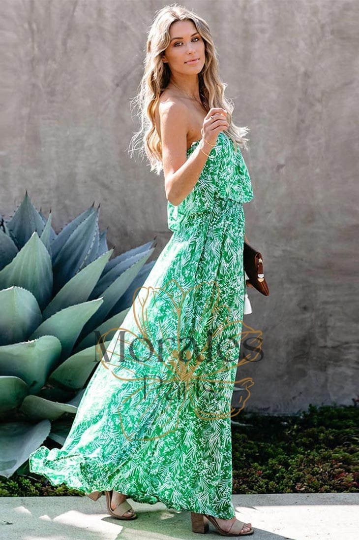 Robe Longue Bohème Sans Bretelles – Sixtine – Image 6