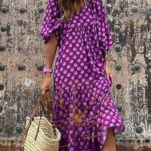 Robe Longue Bohème Violette – Garance