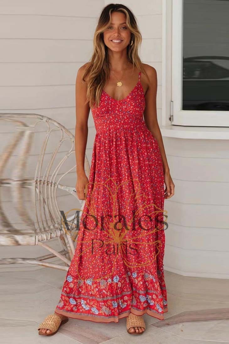 Robe Longue Bohème Coupe Empire – Suzanne – Image 4