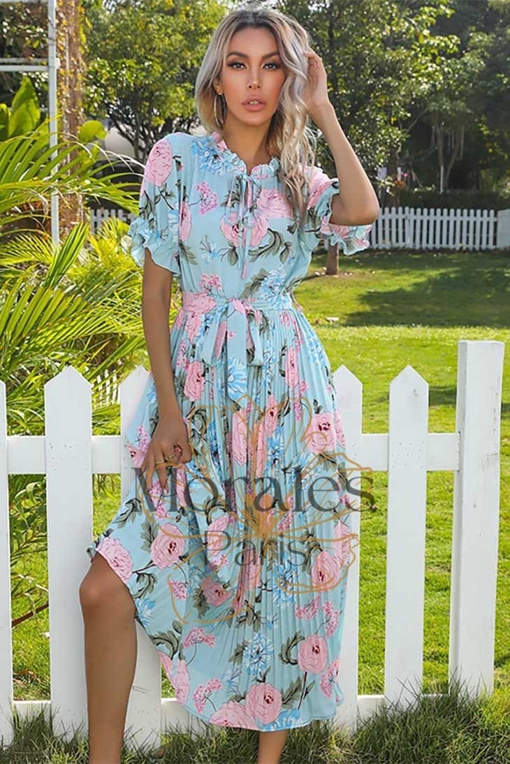 Robe Longue Fluide Imprimée Bohème – Sidonie – Image 4