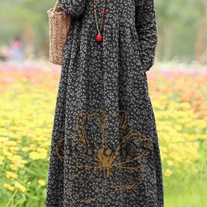 Robe Longue Manche Longue Bohème – Albane