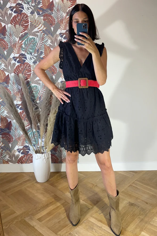 Robe noire dentelle - Image 2